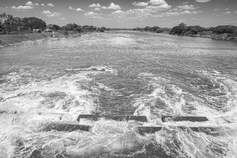 Vennar river in Thanjavur district, Tamil Nadu carrying irrigation water from the Grand Anicut Complex